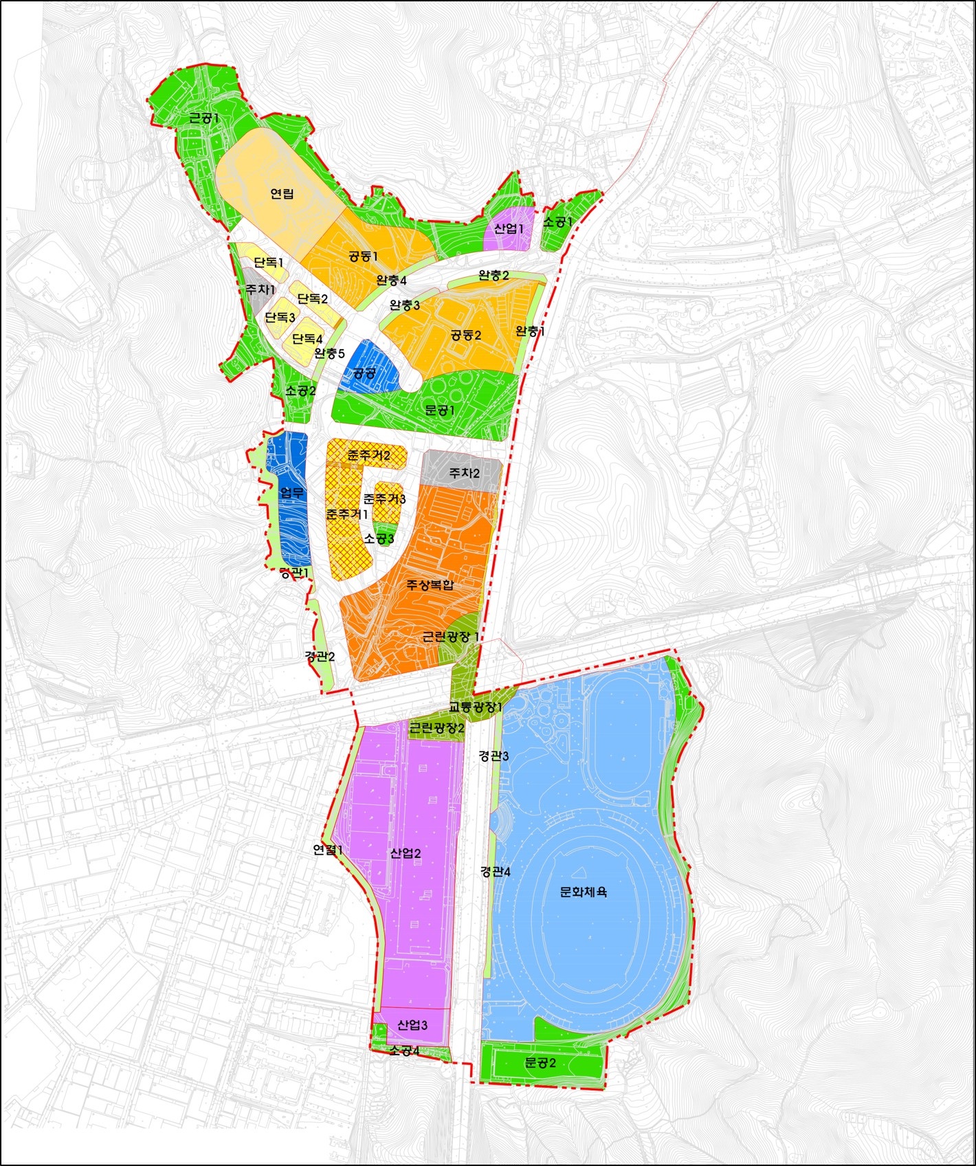 부천종합운동장 일원 역세권 융 · 복합 개발사업 개발계획 평면도